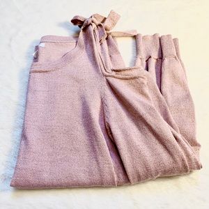 Pink Open Shoulder Long Sleeve